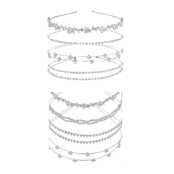 4 st gnistrande strass brudhårband silverglittrande håraccessoarer 4 piece set 1