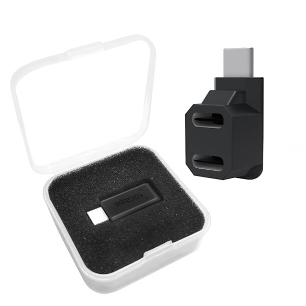 90 Grader 2 i 1 USB Type C Han til Hun Forlænger Konnektor Opladnings Synkroniserings Data Konverter til Steam Deck Spillekonsol