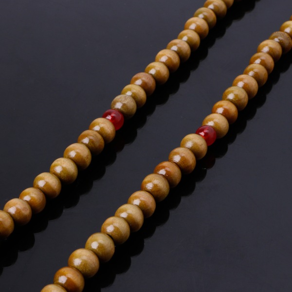 Naturligt sandelträ buddhistiska bönearmband 8 mm pärlor Armband 108 träpärlor Meditationsarmband present för män kvinnor Black