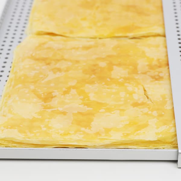 Sæt med 2 perforerede bageplader til ovn til dessert, aluminium Mille Feuille-pander