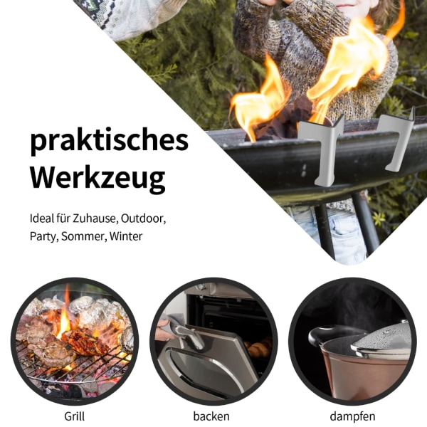 3st rostfritt stål grill grill gryta packning fäste stödställ för  matlagning utomhus camping och familjesammankomster 7267 | Fyndiq
