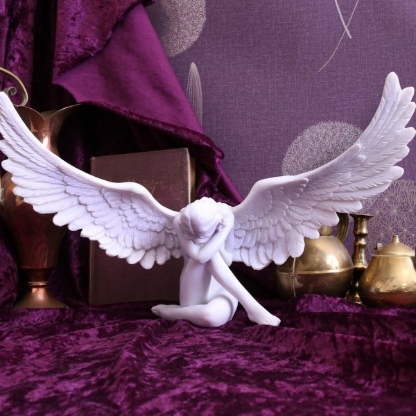 Snyktande ängel trädgård staty gudinna ängel statyer harts prydnader ängel statyett