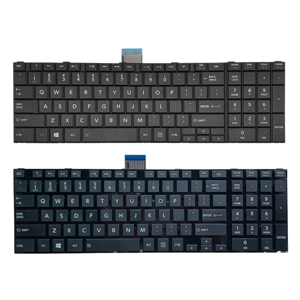 English Black Edge Tangentbordstillbehör för C855 C855D L850 L850D L855 C870 C870D C875D Laptop Tangentbord Framed keycaps
