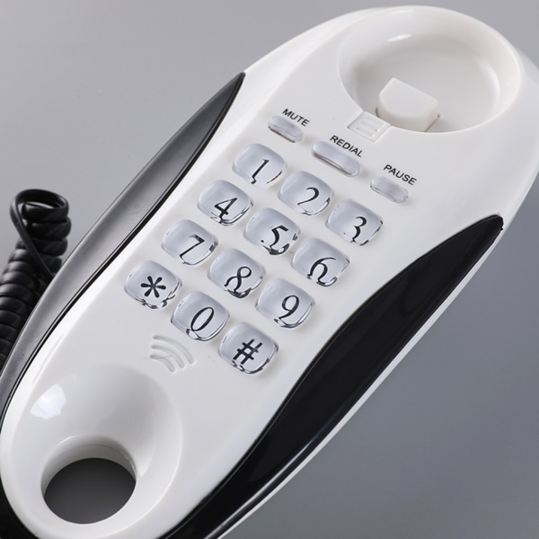 Sladdtelefoner Fast telefon hemtelefon Fasta telefoner Väggmonterbar fast telefon för kontorshotell hem badrum White