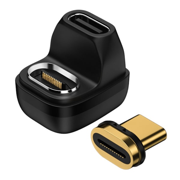 U-formad Magnetisk Typ-C Hane till Typ-C Hona Adapter Förlängning för Huvudladdning 8K Videoutgång Expansionsadapter