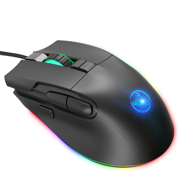 for Creative 8-knapps kablet mus Ergonomisk 7200dpi kablet mus Programmerbar gamingmus for DC 5V for hjemmekontor Sko