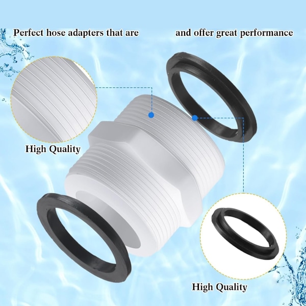 Flexibelt slangfäste för pool, slangadapter, rörkopplingar för pool