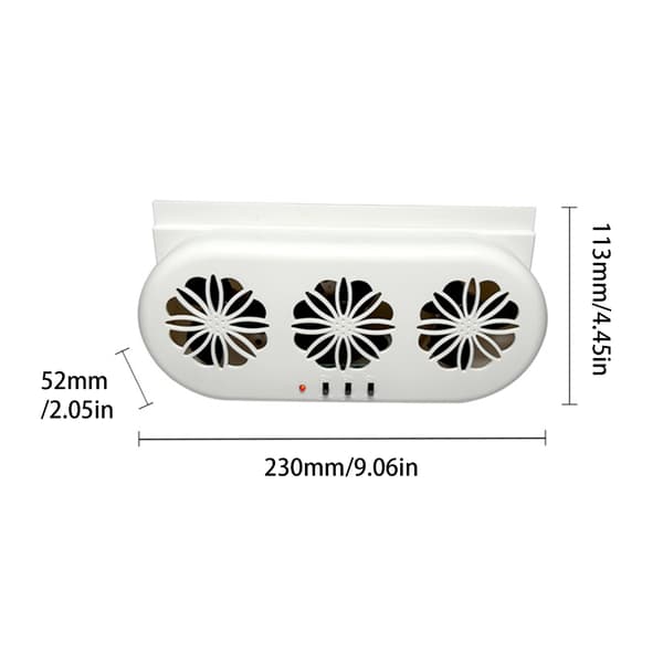 Automatisk ventilationsventilator solenergi luftcirkulation køling lugtfjernelsesventilator Black
