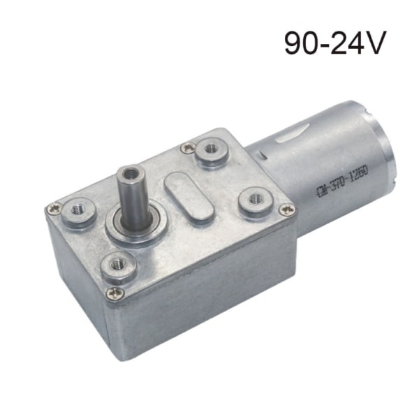 JGY370 2 RPM till 375 RPM High Moment Speed ​​Reducer 6V/12V24V Metall snäckväxelmotor Vändbar snäckväxelmotor med låg hastighet 90 24V