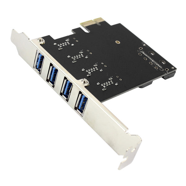 4 portar PCI-E till USB 3.0 expansionskort med 15-stifts SATA- power - PCI för Express(PCIe) USB -kort för stationär PC