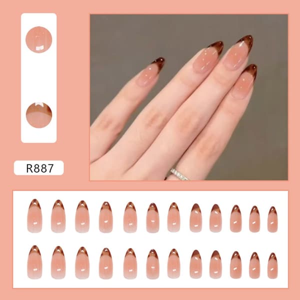 Leopardmönster Press on Nail Heltäckande Lösnagel för Modeentusiaster