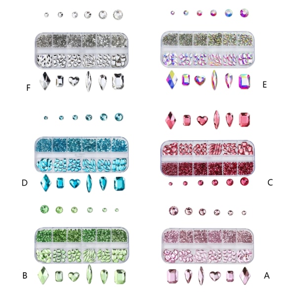 Multi-Shape Nail Charms Kristall Flatback Nail Strass Nail Gems Stones-Shiny Nail Art Charms DIY Nail Art dekoration A