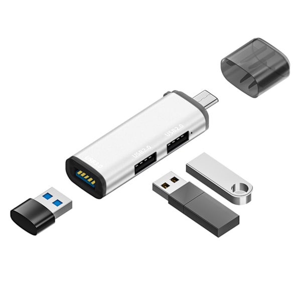 USB 3.0 Hub 5Gbps Høy Hastighet 3 Porter Splitter Samtidig Bruk 3 USB-enheter for U-disk Harddisk Skriver Tastatur for G