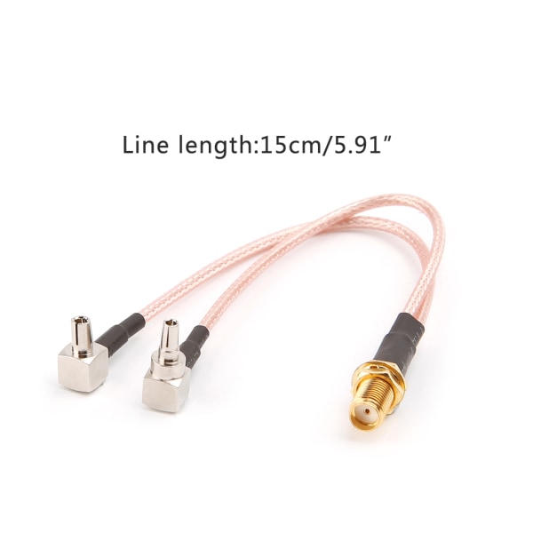 Y-typ SMA honuttag till TS9 & CRC9 hane 2 pluggar Splitter Combiner RG316 Pigtai