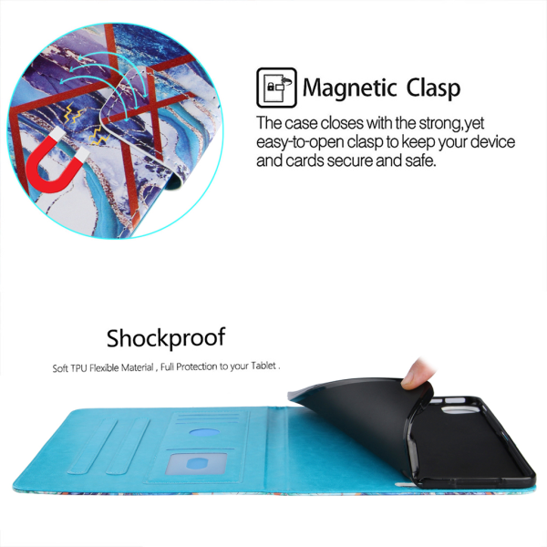 Magnetisk stötsäker antidammskydd för case Tablettstöd Stativ Flip Cover för Pad Pro 11 2020 2018/Air4 10.9 Blue Green