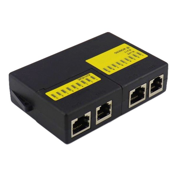 Mini Nettverkskabeltester for Lan Telefon RJ45 RJ11 Linje Skjermet Nettverksledning