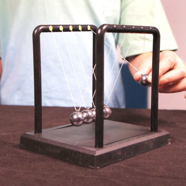 Newtons Cradle Balance Pendel, Dekompressionspryl Metall Balanseringskulor Cradle Balance Pendel Inlärningsleksak Red S