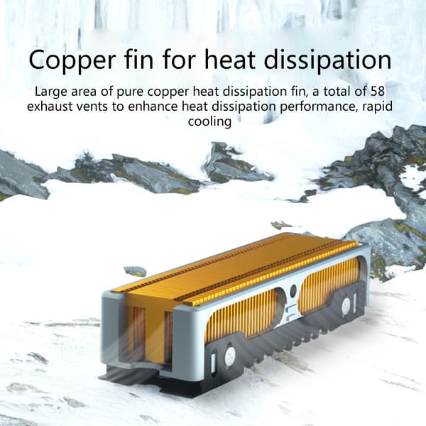 Kobber varmeavledningsrør Messingfinne radiatorrør for M.2 Nvme harddisk SSD