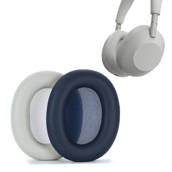 Pustende øreputer i proteinlær, sikre puter for WH-1000XM6 Navy Blue