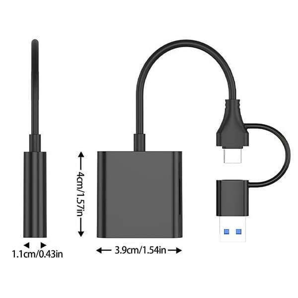 Aluminium 10Gbps CFE Typ B Läser USB 3.2 Gen 2 10Gbps Kortläsare