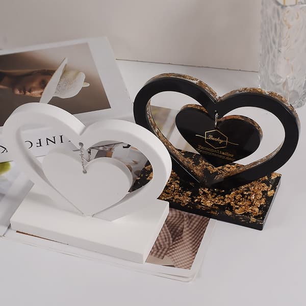 Fotoramme harpiksformer Valentinsdagsgave Hjerteformet bilde silikonform