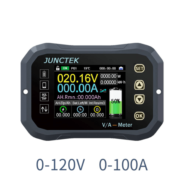 Multifunktionell batteri Coulometer Spänning Power Temperatur KW-mätare med OVP/OTP/LVP/OPP/OCP/NCP Professional