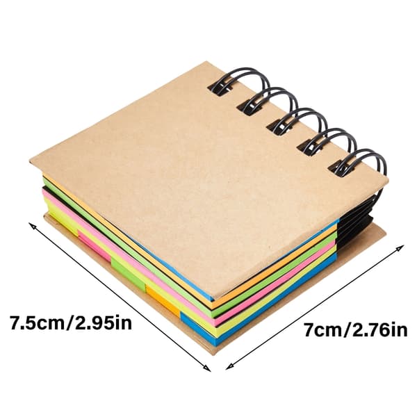 Fargerik Sticky Note Hard Cover Memos Sticky Pad Notisblokk for Student