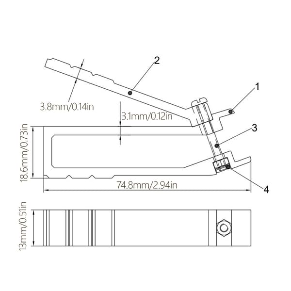 Aluminiumfästen Datorserver Rack Cage Mutter Insättningsinstallationsverktyg