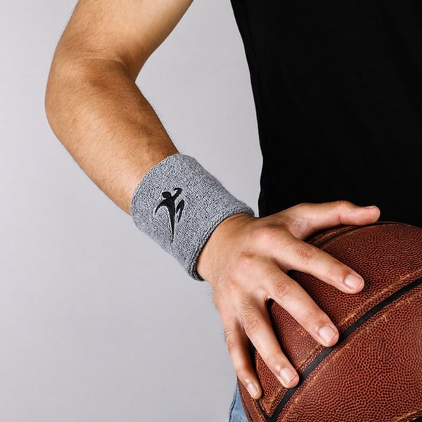 Handledssvettband Tennis handledsband Unisex absorberande svettband för fotboll Basket Löpning Atletisk sport Träning Black