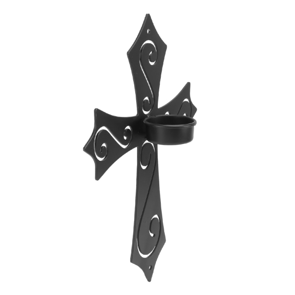 Vägghängande ljushållare Metal Hollow Christian för Cross Sconce Ljusstake D