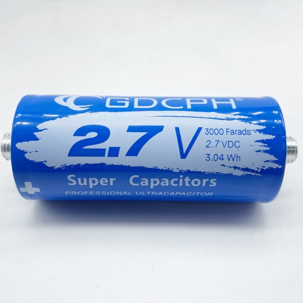 Superkondensator 2,7V 3000F Farad Kapacitans för billikriktare Super Farad kondensorlindningstyp Energilagring