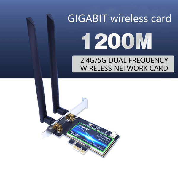 Stationär AC-7265 7265AC 802.11AC Dual Band 867Mbps BT 4.2 PCIe WIFI-kort Wifi för Intel 7265NGW för Linux/Win7/Win8/Win10