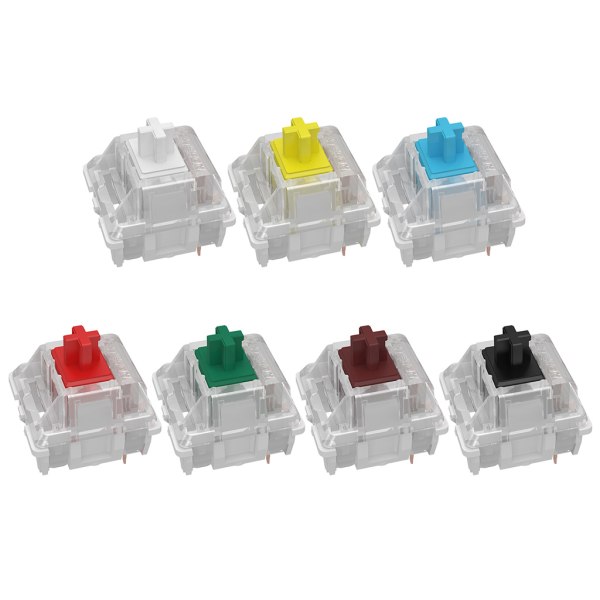 3Pin Switchar SMD LED Switch för mekaniskt tangentbord Passar för Gateron passform MX GK61 Svart Röd Brun Blå Klar Grön Gul Red