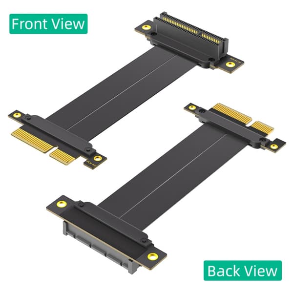 PCIE4.0 4X Forlængerkabel 90 Grader til 180 Grader PCIE Riser-kabelkort