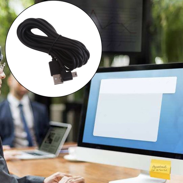 Mini USB B Typ 5-stift hane vänster/höger vinklad 90 grader till USB2.0 hane laddningssladd Bend left