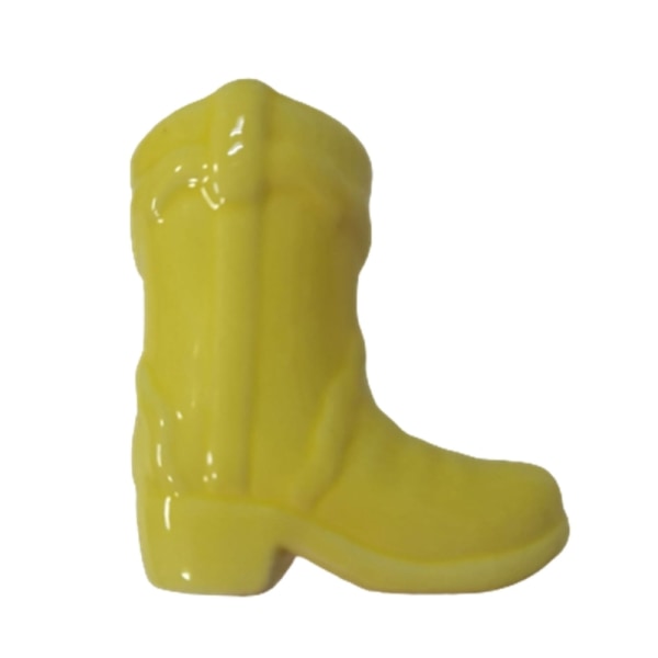Kreativ förvaring Tändsticksaskar Kök Keramik Heminredning Burk Cowboy Boot Form Tändsticksask Tändstickshållare Bright Yellow
