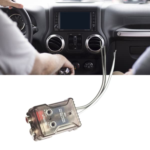 Bilsignaladapter för högtalare med 12V start för subwooferförstärkare