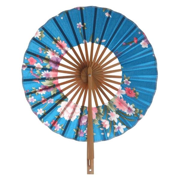 Japansk Sakura Blomma Fickvikbar Handfläkt Rund Cirkel Party Dekor Gåva