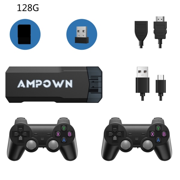 Emuelec 4.3 Operativsystem GD20 PSPGaming Console Trådlös HDMIAnslutning Dubbelspelare Underhållning High Definition 128G