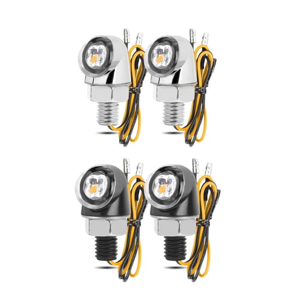 Motorsykkel Mini Blinklys Retro Inspirert Design Solid Aluminium LED-belysning Black