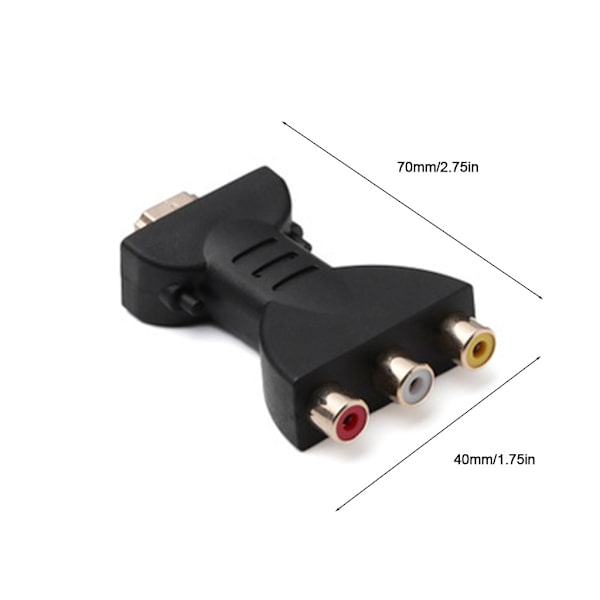 Nytt för HDMI-omvandlare, för Rca Av/rgb/rc, High Defination Video Box 720x1080, Support Ntsc Pal, för HDMI-utgång