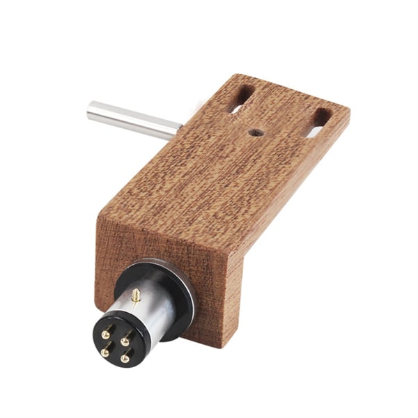 Universal ersättning för LP körsbärsträ skivspelare Phono Headshell Mount Cartridge med kablar
