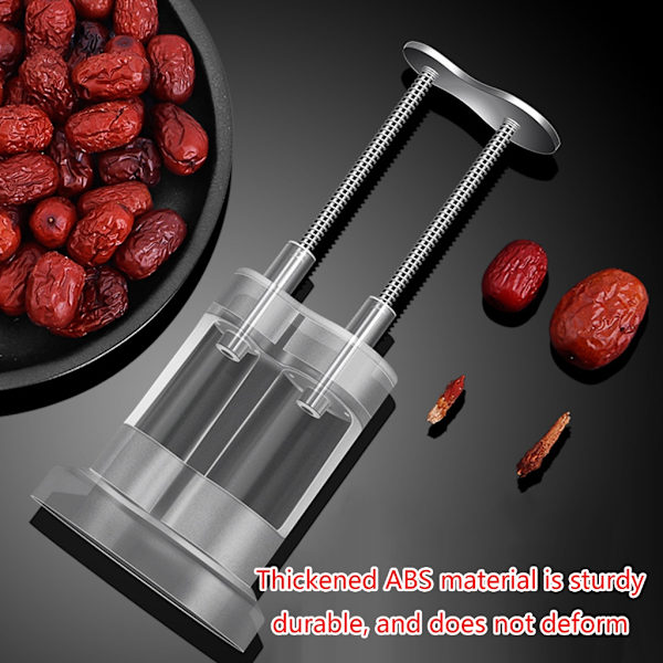 Rostfritt stål Red Jujube Pitter Cherry Corer Kök Fruktkärnor Remover Seed Push Out Verktyg Tillbehör Kvinnor Hem