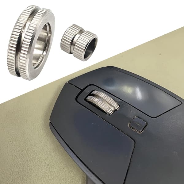 Musehjul i rustfrit stål egnet til MX 2S glat hoved-/sidehjul Mouse Wheel