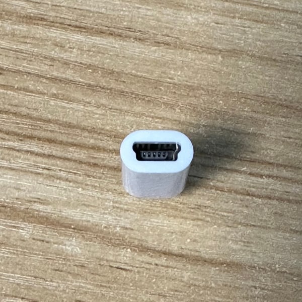 Mini USB hona till typ-C hane-adapter Korrosionsbeständig bärbar konverter Vit Support Laddning och dataöverföring