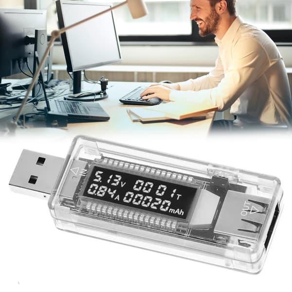 USB Strømtester Analysator Spenninger Amperemeter Måler For Billaderkabel
