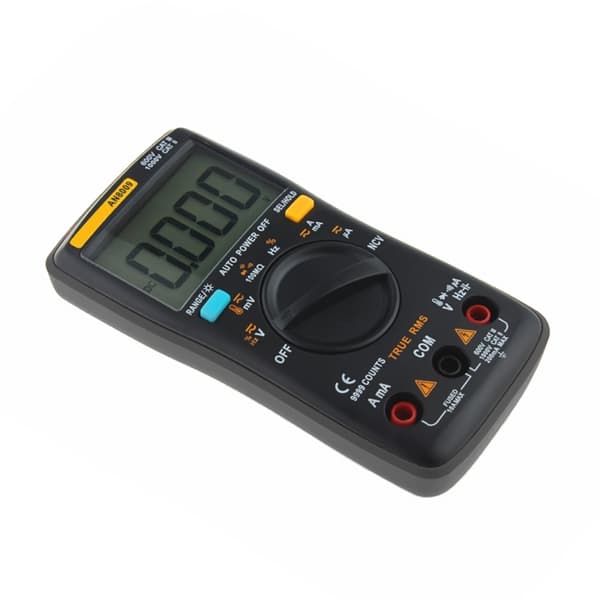 AN8009 True-RMS Auto Range Digitalt Multimeter NCV Ohmmeter Voltmeter Amperemeter Svart