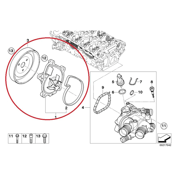 Bilmotor Vandpumpe Remhjul til Mini Cooper R55 R56 R57 R59 R60 Erstatning 120459