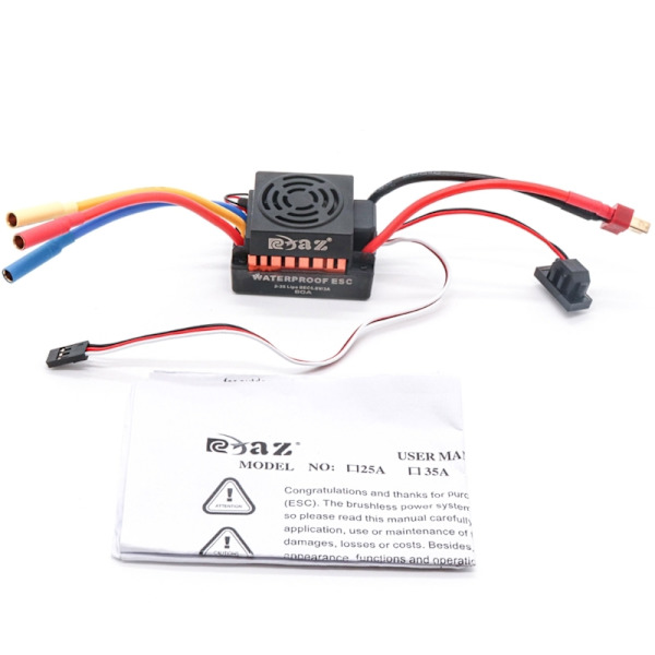 60A Borstlös Motor Vattentät ESC Elektronisk Hastighetsregulator för 1/10 RC Bil Off-Road Truck Buggies Rock Crawlers