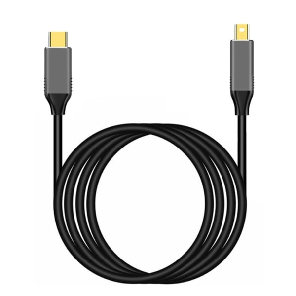 USB C till Mini Displayport-kabel 6 fot USB Typ C Thunderbolt 3 till Mini DP-sladd 4k praktiska bärbara kablar kombinerad typ